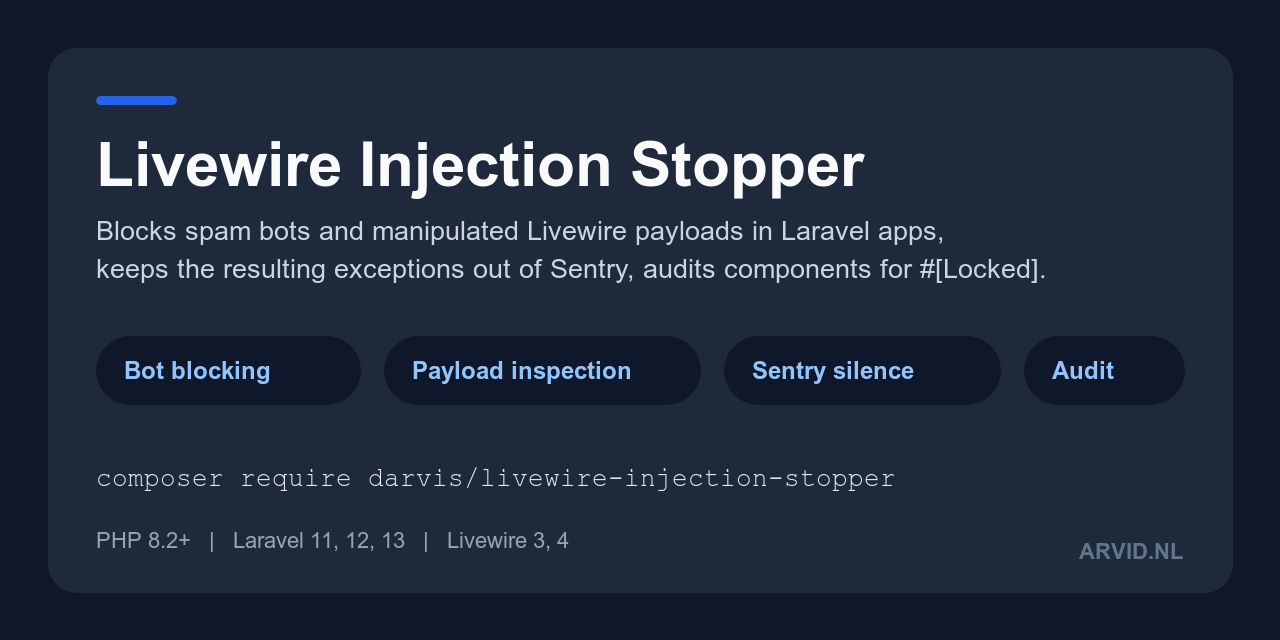 The three parts: bot blocking, payload inspection and the locked-property audit